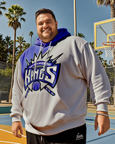 Sweat à capuche grande taille pour homme Sacramento Kings